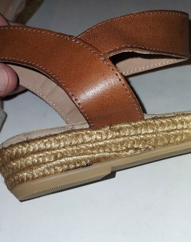 Eric Michael Women’s Leather Amanda Sandal Suede Beige 41 EU 10.5 US Handmade - Picture 6 of 10
