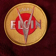 ELGIN BICYCLE PATCH CLOTH 3.25 INCH  SEW ON Quality Embroidered Patch