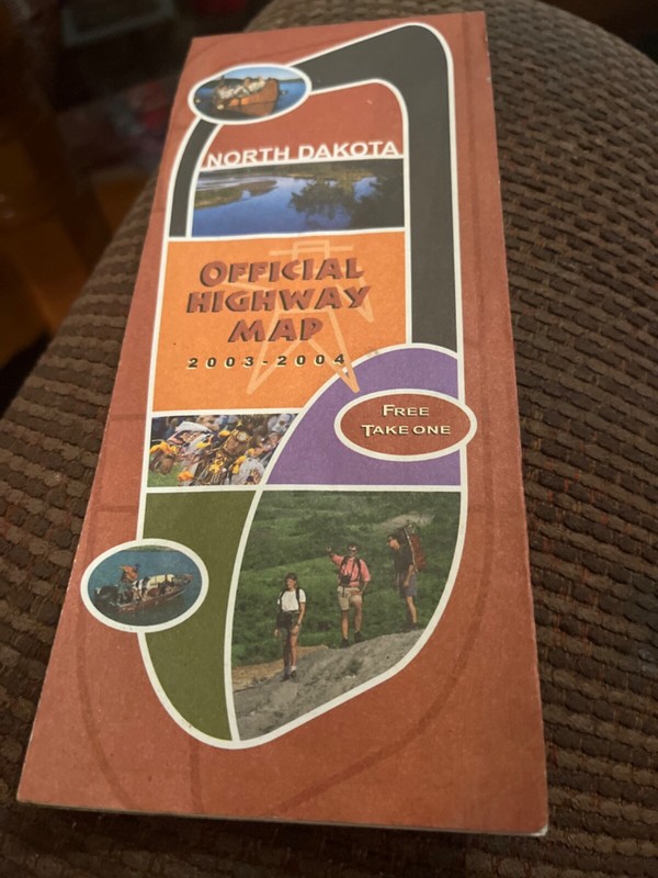 2003-2004 Official North Dakota Highway State Travel Road Map