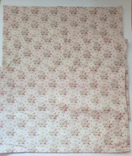 Chic Cream Beige Pink Shabby Floral Window Valence Set of 3 40"x13.5"