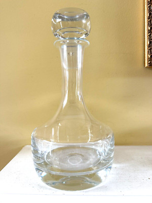 Vintage Krosno Crystal Decanter with Stopper Made in Poland
