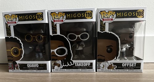 *RETIRED* The Migos Funko Pop Set of 3: Offset #108, Quavo#109 & Takeoff #110 - Bild 1 von 6