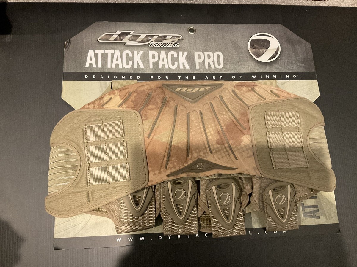 Pack de bataille Dye Attack Pro 4+7 dyecam - Protections Paintball