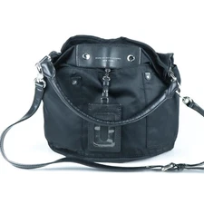 Marc by Marc Jacobs Black Nylon Tote Leather Handles Adjustable Shoulder Strap
