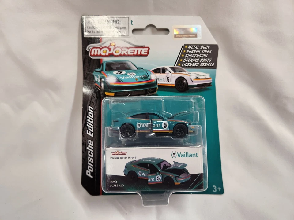 💎 Majorette Porsche Taycan Turbo S Vaillant Porsche Edition Foto 2 de 4