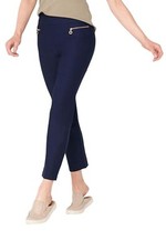 Susan Graver Ultra Stretch Pull-on Ankle Pants w/Zip Poc Navy