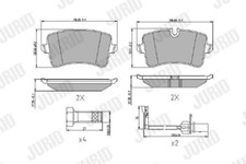 JURID Bremsbeläge Bremsklötze für Audi A8 4H2 4H8 4HC 4HL 4.2 TDI quattro