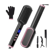 Hair Straightener Brush, Hair Straightener Comb Straightening Brush... Fast Ship