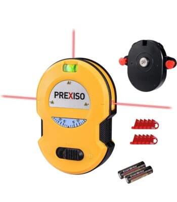 PREXISO Multi Surface Laser Level 30Ft Horizontal Vertical Line Laser Mount Base