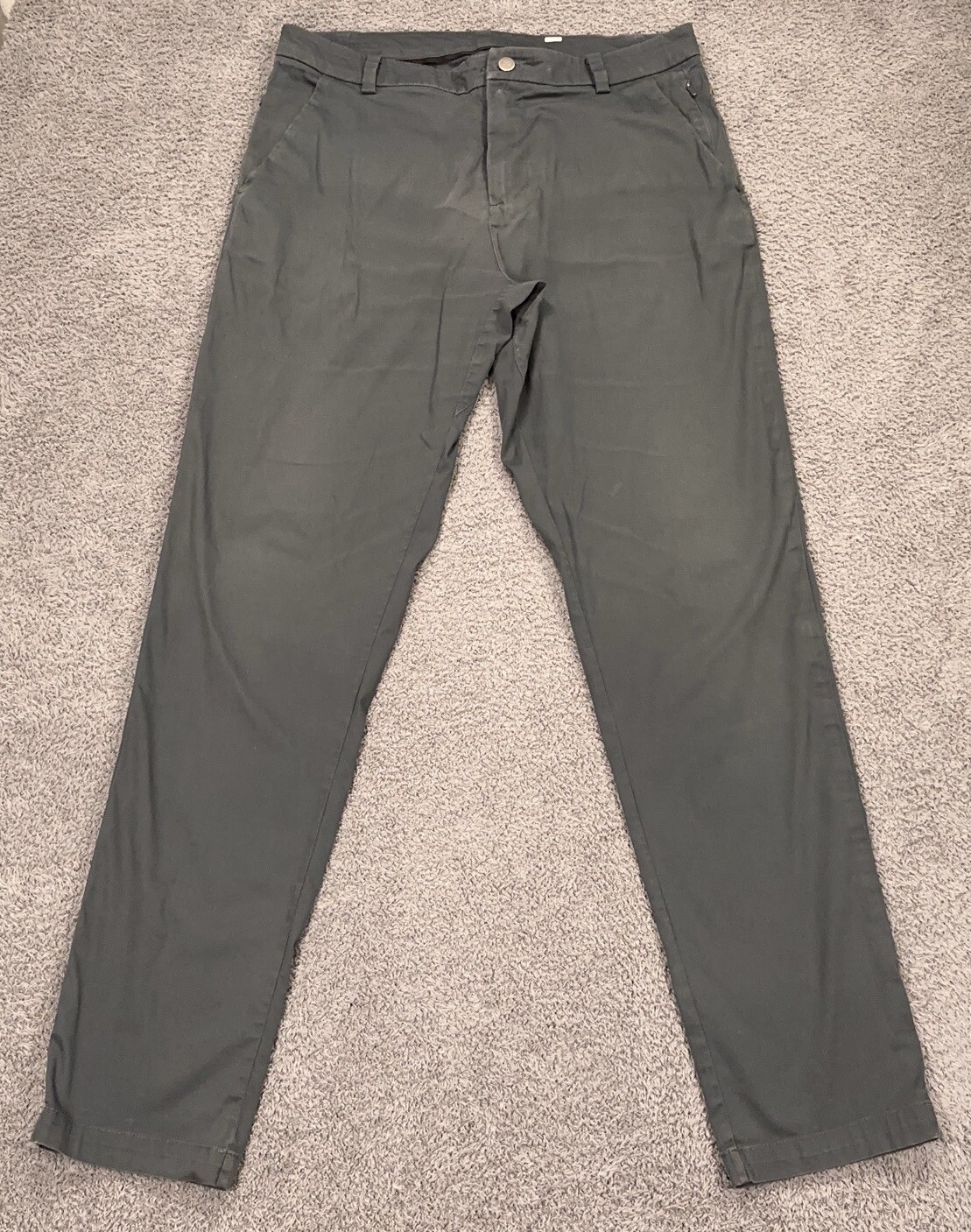 Lululemon Commission Pant Mens 33 Grey Warpstreme Slim Golf
