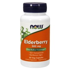 ELDERBERRY 500mg 60 VCAPS By Now Foods FAST SHIPPING