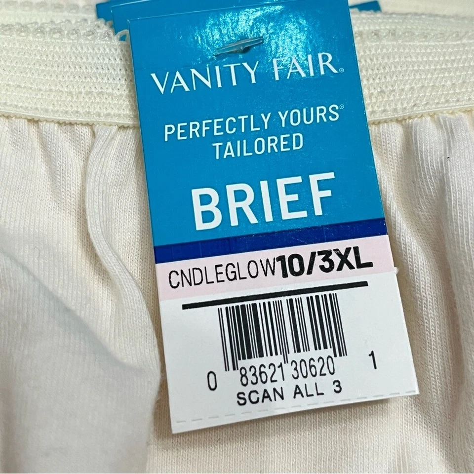 Vanity Fair Perfectly Yours Calzoncillos Ropa Interior Algodón 10 3XL Lote 7 Nuevos con Etiquetas Candleglow Foto 2 de 4