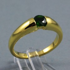 Massiver Solitär Chromdiopsid Ring 925er Ste...