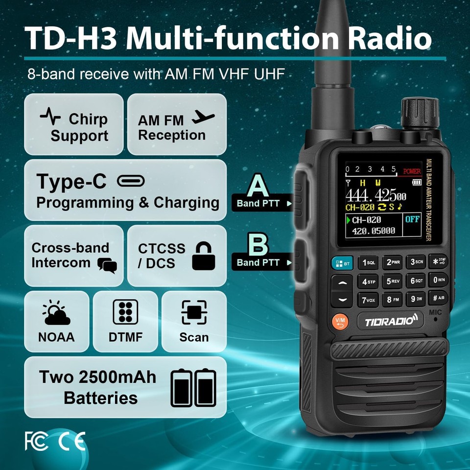 Digital Handheld Radio Scanner Fire Police VHF FM EMS Ham 2 Way ...