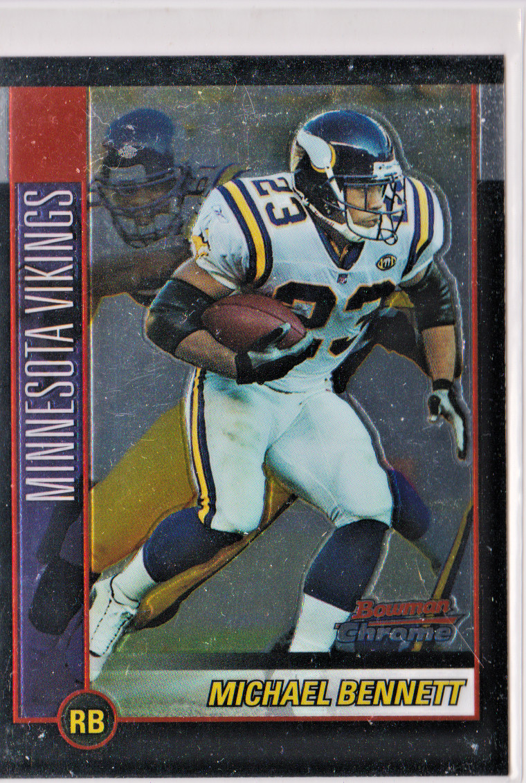 Michael Bennett Minnesota Vickings RB 2002 Bowman CHROME Card #104 Mint/Nr Mint