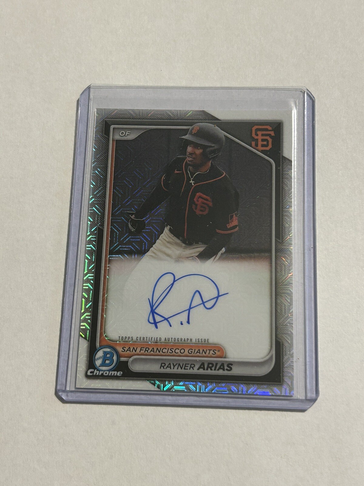 2024 Bowman Chrome Mega Rayner Arias Mojo Refractor Auto BMA-RA