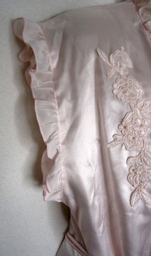 Intimo Donatella Babydoll Nightie Robe Set Small Pink Satin Lingerie Lace Sheer - Picture 8 of 10