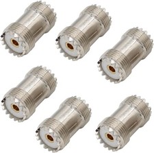 SO239 Barrel Connector 6-Pack PL259 Coupler UHF Female to Female RF Adapter New