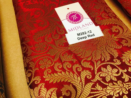 £14,99/m Oro Floreale Metallizzato Indiano Finta Seta Banarsi Broccato Tessuto 45" M282 - Foto 63 di 156