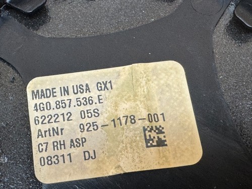 Audi A6 C7 4G RIGHT MIRROR GLASS AUTO DIMMING ,heated NOT WORKS 4G0857536E - Picture 8 of 10