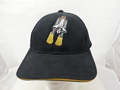 Space Shuttle launch Baseball Cap Hat adjustable v black 
