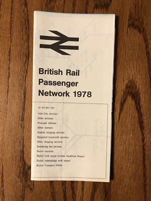 British Rail Passenger Network Map - 1978