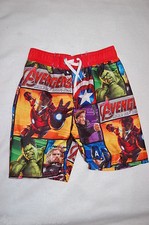 Boys Swim Trunks AVENGERS AGE OF ULTRON Comic Book Look DC COMICS Pocket SIZE 7