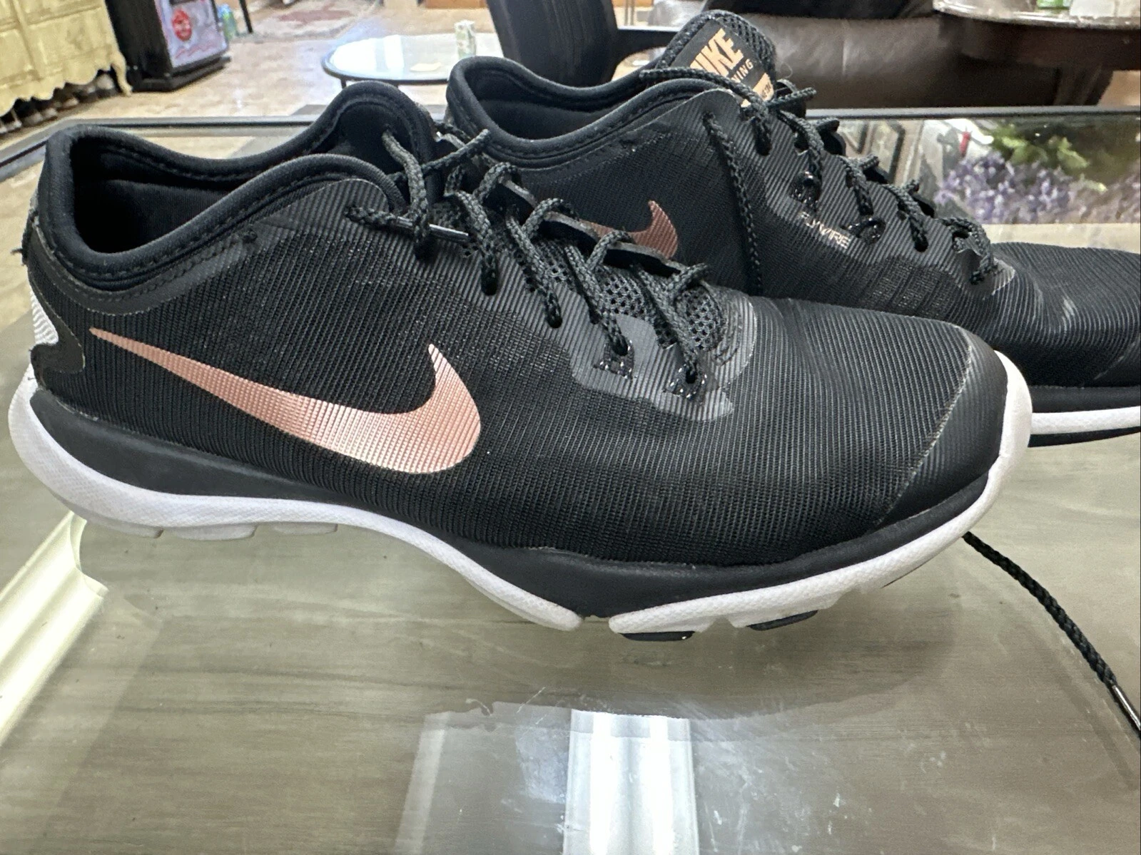 Chaussures femme Nike Flex Supreme TR4 Flywire pointure 6,5 noir or rose 819026 011