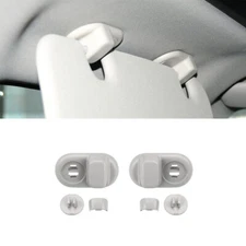 Car Side Sun Visor Fixed Clip Buckle Hook For Mini Cooper F55 F56 F60 2015+ Gray