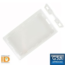 Clear Vertical Locking Rigid Badge Holder Key Sold Separately by Specialist ID