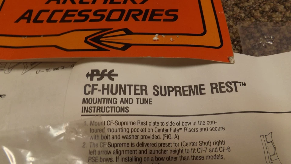 NEW PSE CF Cushion Hunter Supreme Arrow Rest 2360 Left Hand Flite Series Bow - Image 4 of 4
