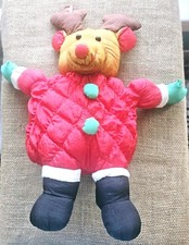 Vintage Christmas Reindeer Nylon Plush Toy O Rama 19" Toy