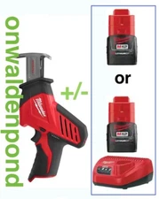 MILWAUKEE M12 GENUINE HACKZALL RECIPROCATING SAW 2420-20 TOOL BATTERY CHARGER