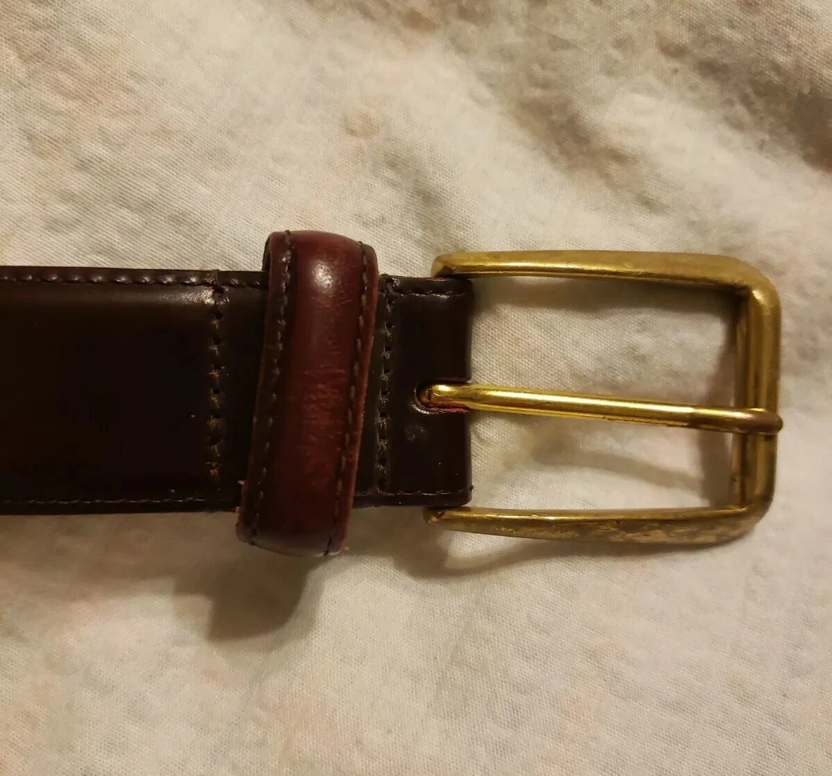 Cintura Coach in pelle Cordovan pelle bovina lucida 3931 fibbia ottone massiccio misura 36.