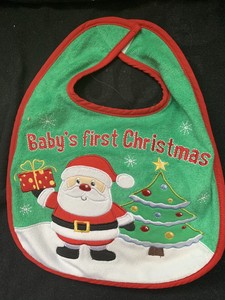 baby's first christmas bib