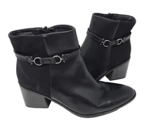 Croft & Barrow Women's Icestorm Zip Up Comfort Ankle Boots Black Size:9.5 90GH