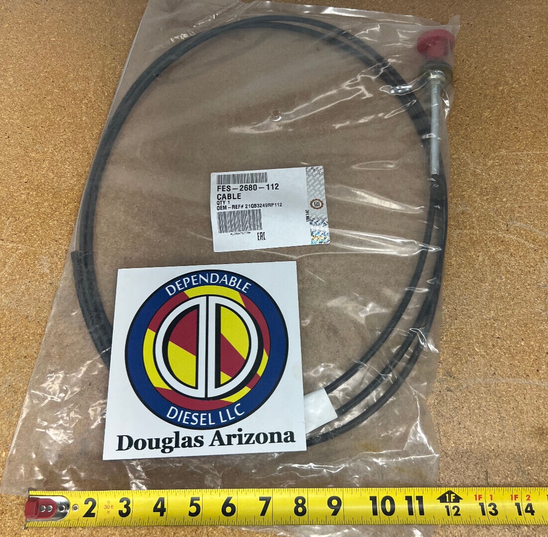 『HAMI VEN 112 SV 蛇腹』 112 in. (9.3 ft) Engine Stop Cable for Mack. PAI FES-2680-112 Ref