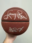 Magic Johnson & Larry Bird signed I/O Spalding Basketball - Bird & Schwartz COA