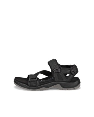 ECCO Offroad Black Nubuck Textile Hiking Walking Sandal EU 44 Men's 10 - 10.5 US