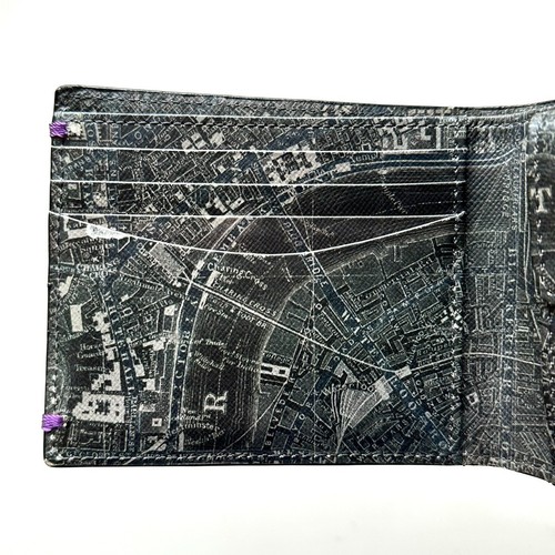 Cartera plegable de cuero auténtico Paul Smith mapa de Londres - Imagen 6 de 10