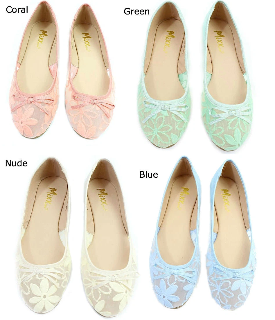 Nude store bow flats