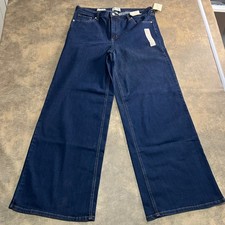 Universal Thread Everyday Wide Leg Jeans Womens 16R Blue High Rise Denim 1035