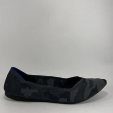 Rothy’s The Point Pointed Toe Flats Womens Size 9.5 Black Ballet Camo Rothys