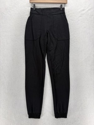 Spanx The Perfect Pant Jogger Womens XS Black Ankle Ponte Pull On Travel Career