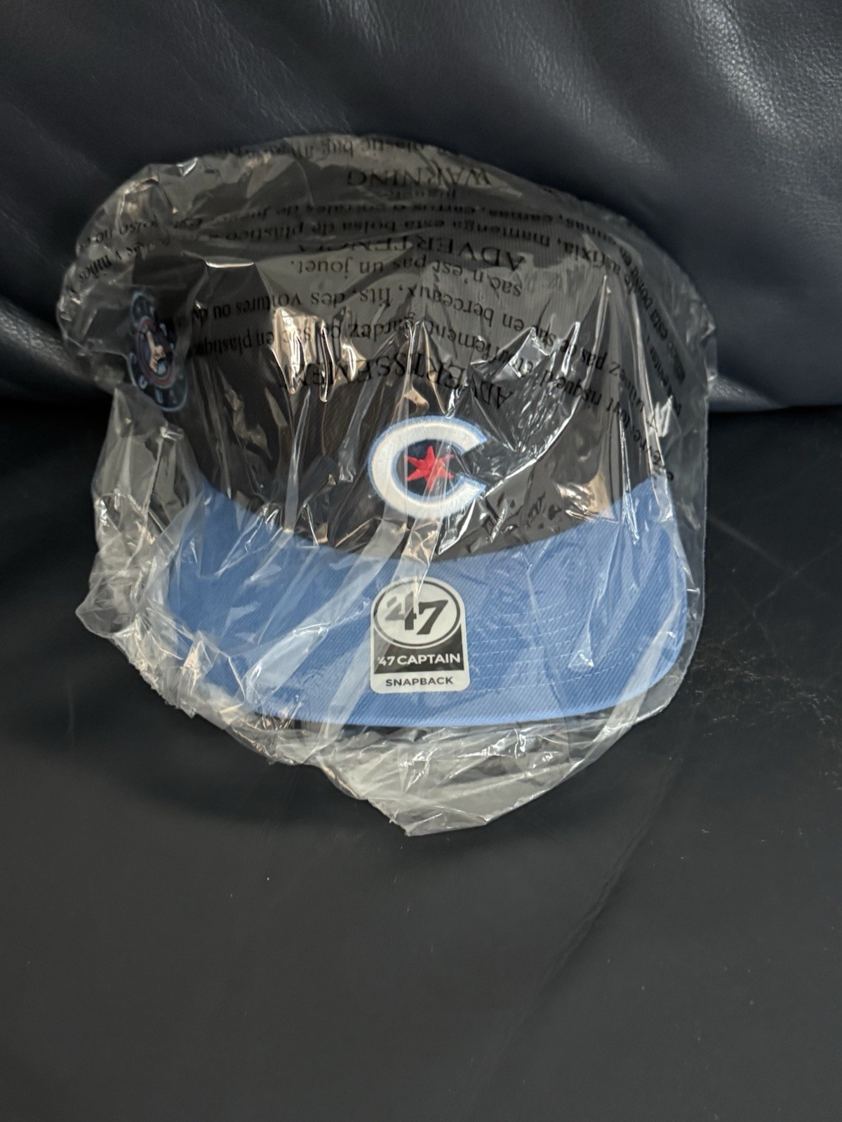 Men's '47 Navy Chicago Cubs 2021 City Connect Captain Snapba
