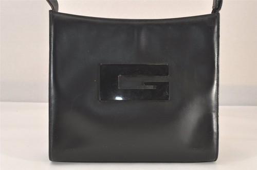 Authentic GUCCI Vintage Shoulder Hand Bag Purse Leather Black Junk 1816N - Picture 2 of 10