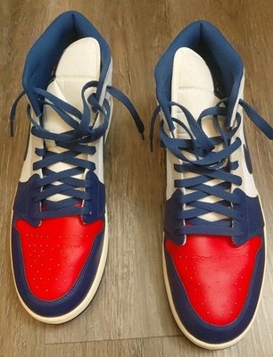Air Jordan Retro 1 Mid Rare Air Top 3 DQ8426-102 Red White Blue Sz 15 