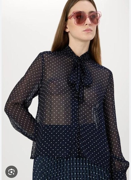 Women Gant Shirt White Chiffon M