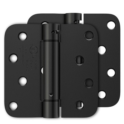 Luxbaro 2 Pack Self Closing Door Hinges 4 Inch, Matte Black Spring Loaded Hin...