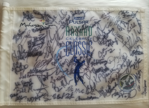 2005 ORAL B PULSAR AHMAD RASHAD PROMI KLASSIKER HANDSIGNIERT GOLF PIN FLAGGE - Bild 1 von 15